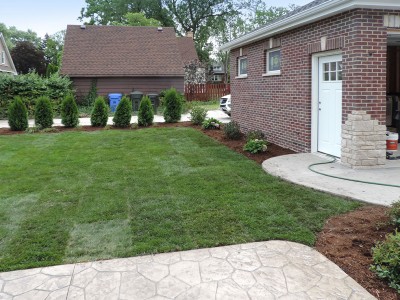Backyard-by-Garage Landscaping Project