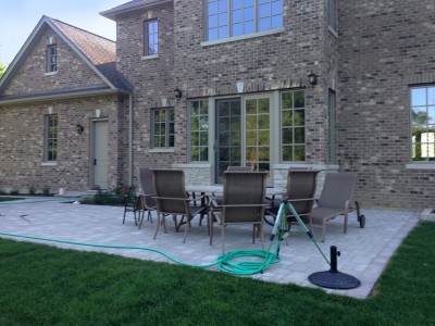 Unilock Brussell Block Patio   New Construction in Northbrook Unilock Patio Paver Walkway Steps patio