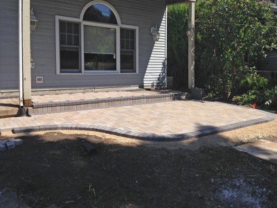 Unilock Hollandstone   Paver Patio and Stoop in Arlington Heights Unilock Hollandstone Paver Patio Stoop