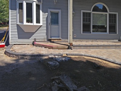 Unilock Hollandstone   Paver Patio and Stoop in Arlington Heights Unilock Hollandstone Paver Patio Stoop