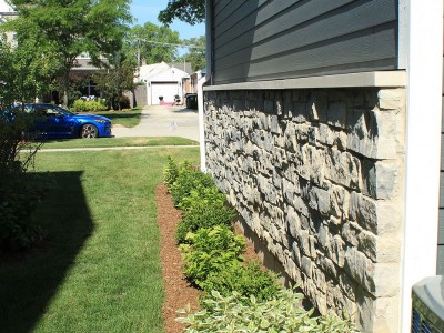 Side of house landscape 