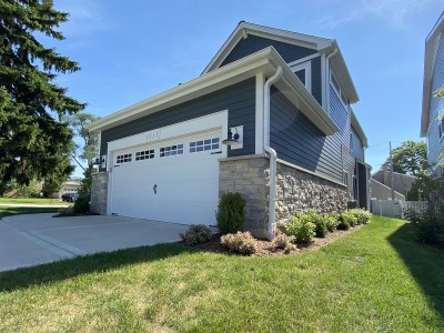 Side of house with new planting beds 